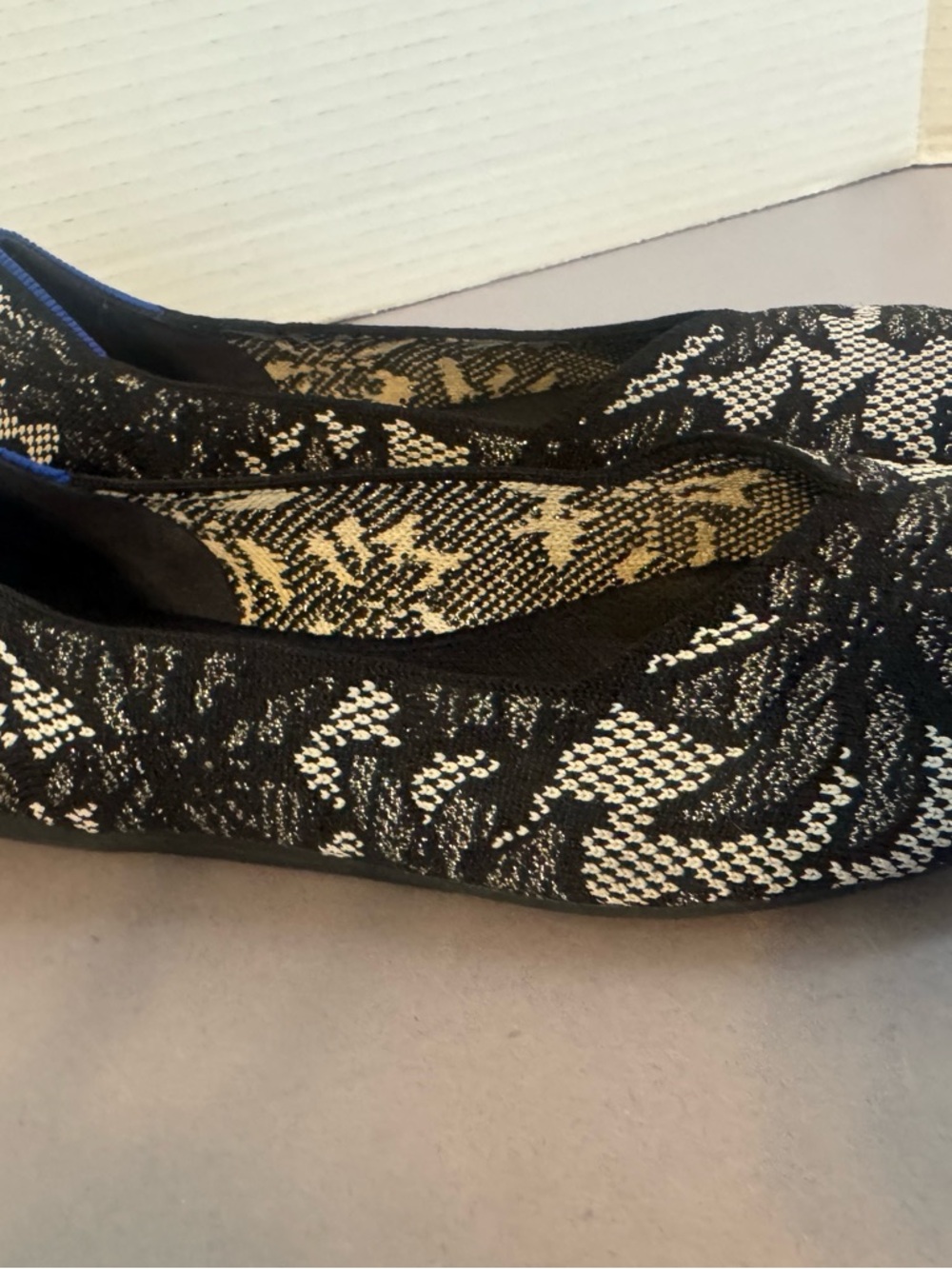 Rothy's Black and White Knit Ballet Flats - Picture 2 of 8